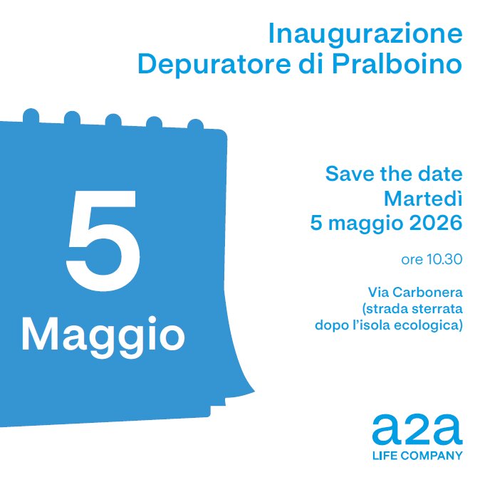 Inaugurazione del depuratore di Pralboino il 5 maggio
